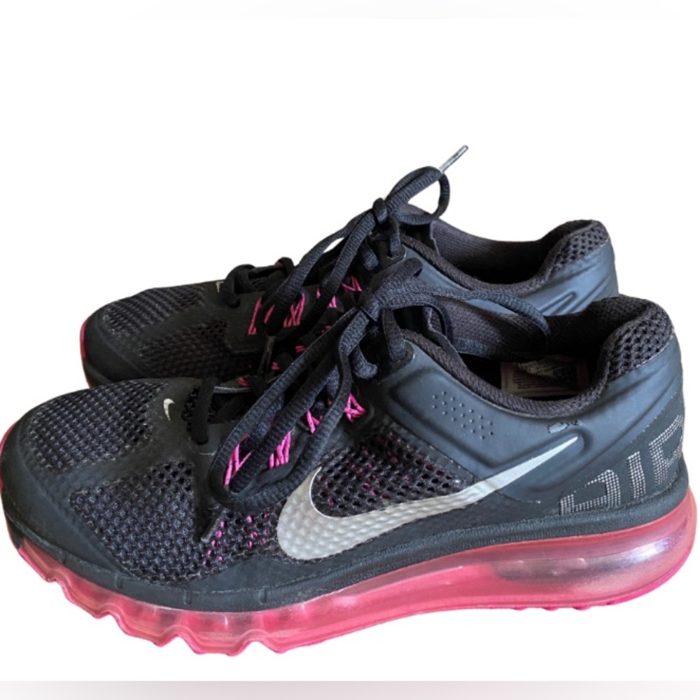 Nike Air Max 2013 Black Fusion Pink (GS) Youth Athletic  Shoes Sneakers Size 6Y